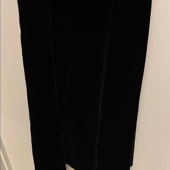 Vintage Algo Black Puffy Sleeve Velvet Type Dress Size 9 - Picture 3 of 9